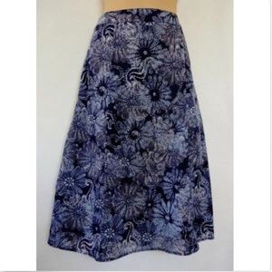 Christopher & Banks Skirt A Line Cotton Lined Navy